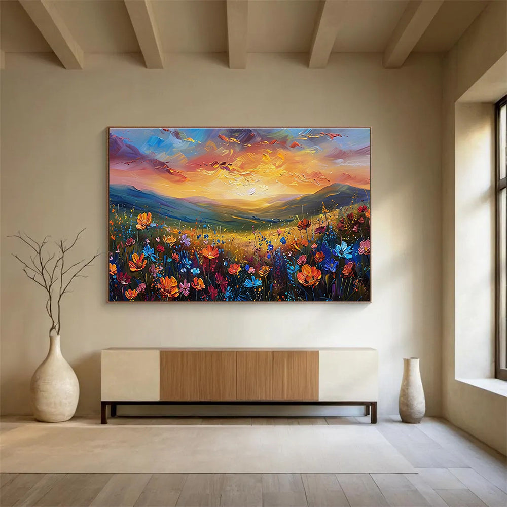 Accentuating Original Large - Sized Textured Hand - Painted Abstract Painting for Emphasized Spaces DKH837