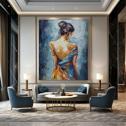 Custom Hand-Painted Abstract Mural for Dining Room & Bar LargeART1909