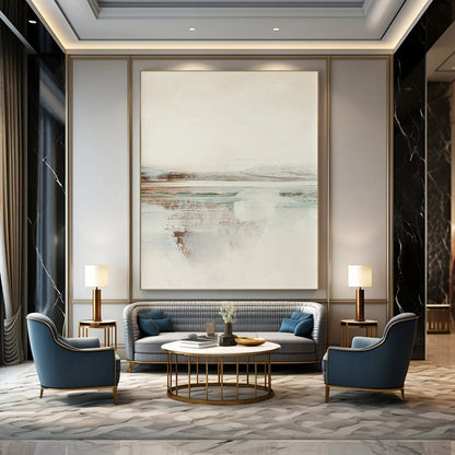 Custom Handmade Abstract Paintings: Big Sizes, Textured Details for Bedroom & Hallway DTP225