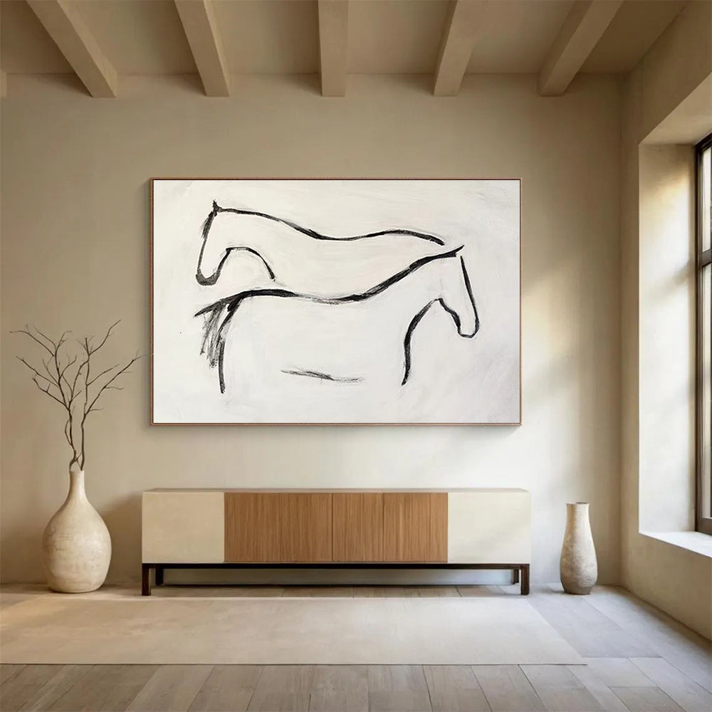 Immense Textured Hand - Painted Abstract Painting for Stylish Spaces DKH751