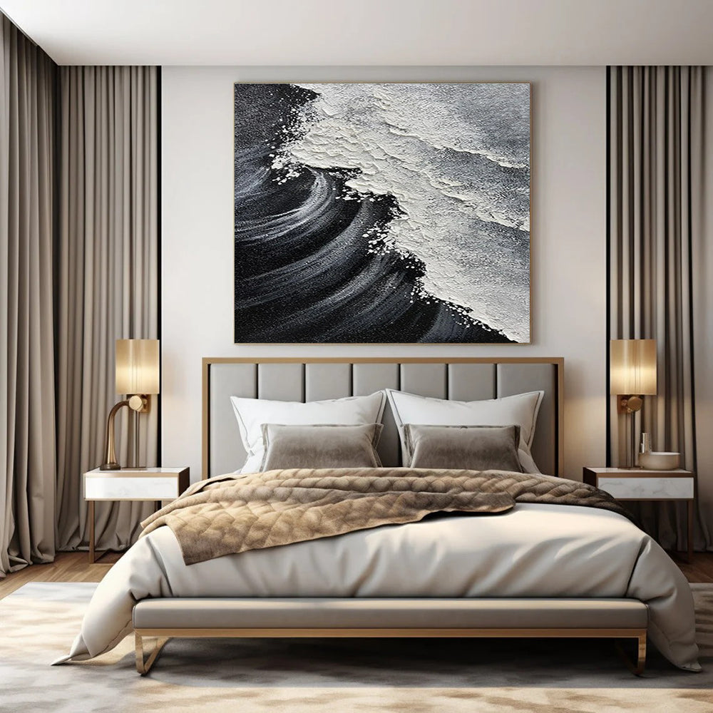 Custom Hand-Painted Abstract Mural for Living Room & Hotel LargeART1484