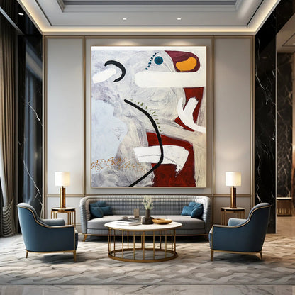 Artistic Hand - Crafted Textured Canvas Abstract for Bedroom & Dining Room DKH1108