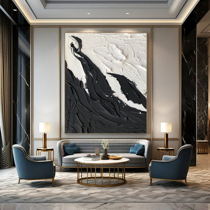 Large Custom Abstract Paintings with Textured Details for Bedroom & Office DTP395