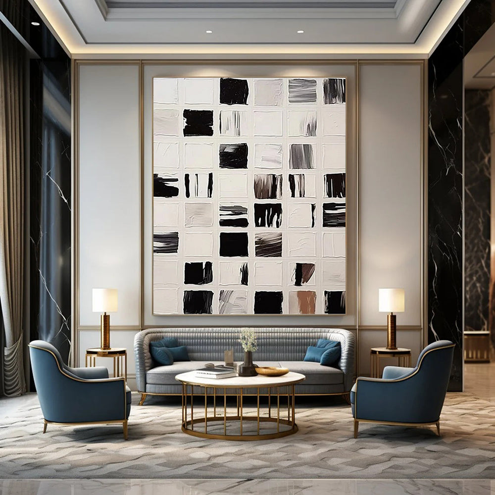 Artfully Curated Hand - Crafted Textured Canvas Art for Bedroom & Bar DKH1133