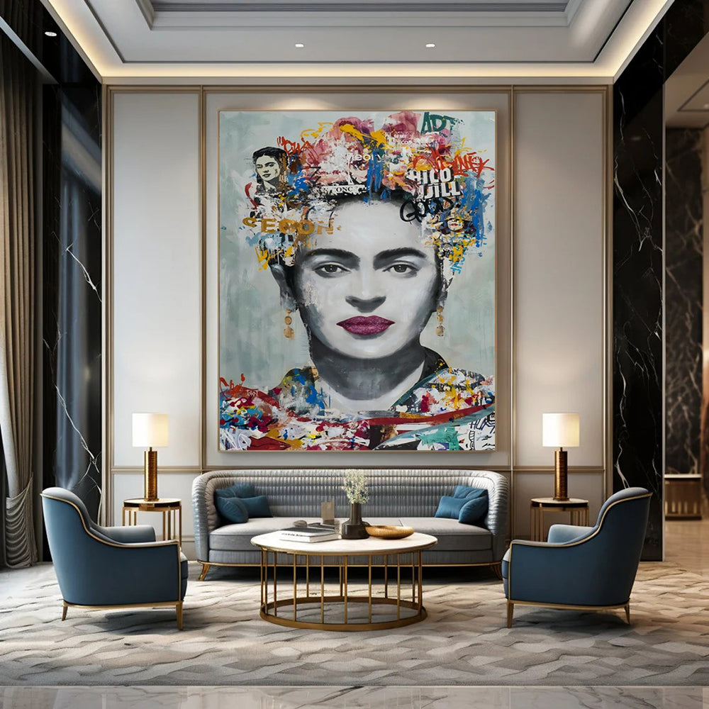 Vast Hand-Painted Abstract Wall Murals for Kitchen & Dining Nook LargeART2184