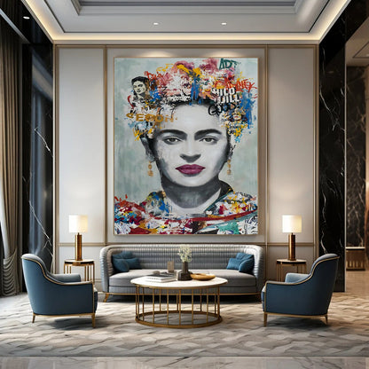 Vast Hand-Painted Abstract Wall Murals for Kitchen & Dining Nook LargeART2184