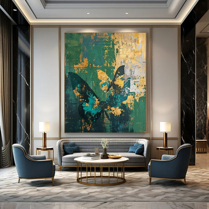 Hand-Painted Bespoke Abstract Canvas for Dining Room & Entryway LargeART1883