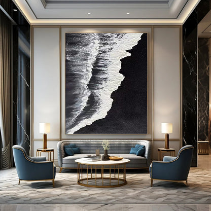 Contemporary Textured Abstract Mural for Office & Bar DKH0962