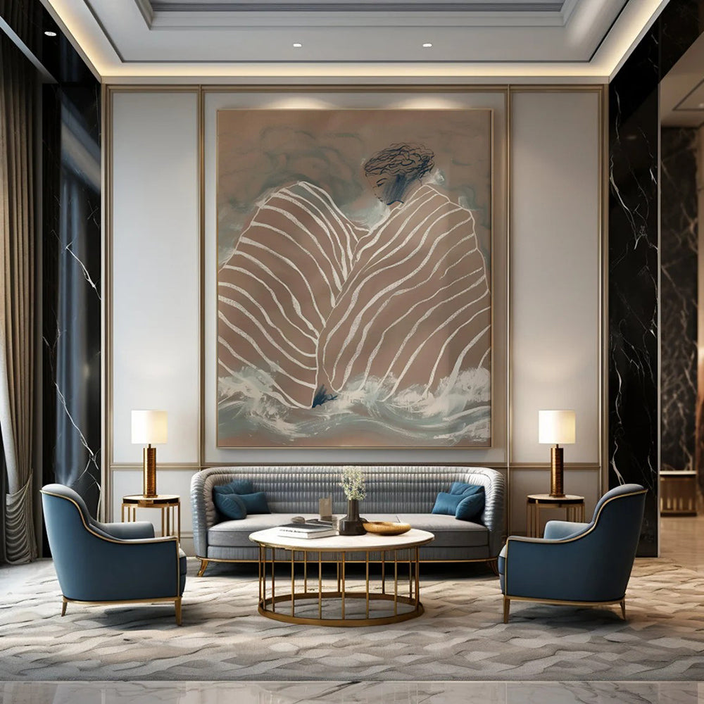 Luminous & Glowing Abstract Canvas Art for Living Room & Entryway LargeART2029
