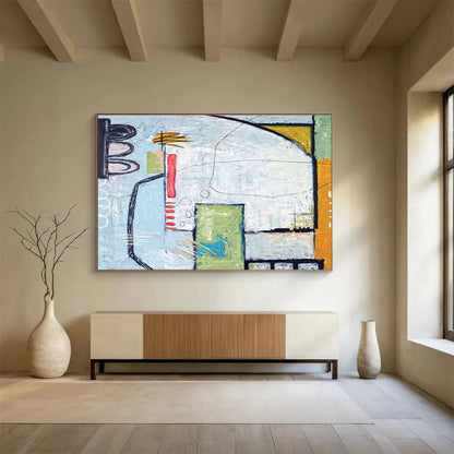 Vast Hand - Painted Abstract Mural for Hallway & Living Room DKH542