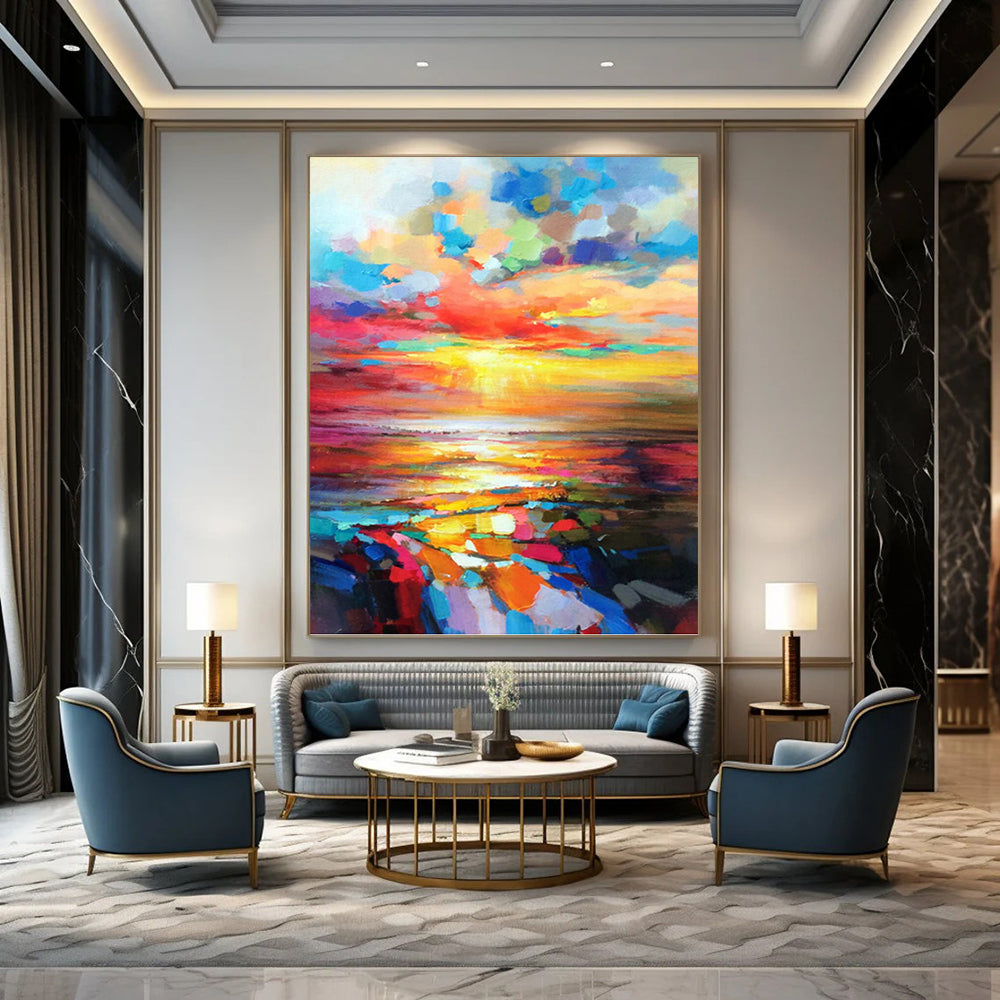 Stunning Custom - Crafted Textured Canvas Abstract for Living Room & Dining Room DKH1064