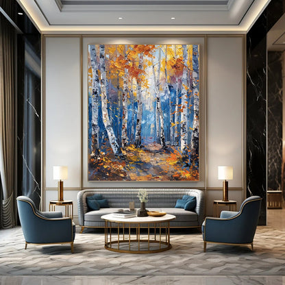 Large - Sized Mesmerizing Hand - Painted Textured Abstract on Canvas for Bedroom & Living Room DKH1406