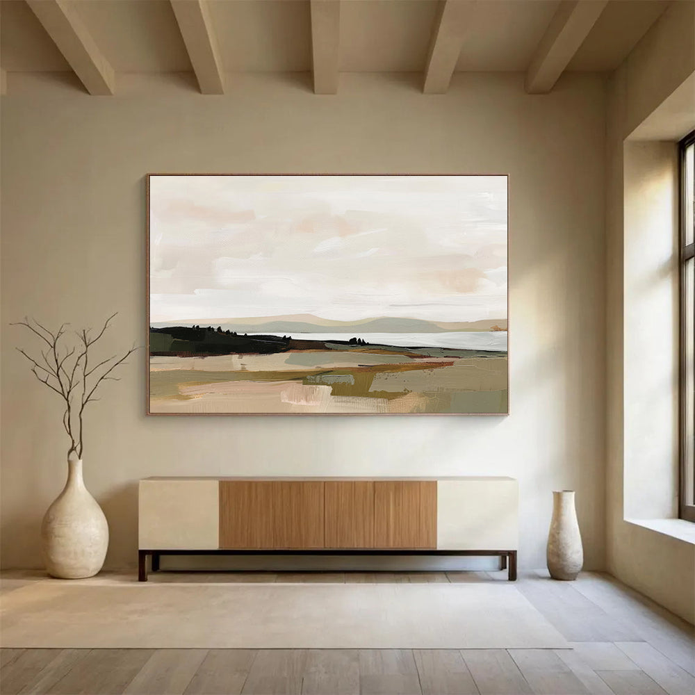 “Dynamic Horizons” Giant Abstract Artwork for Living Room & Dining Room DKH242