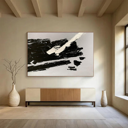 “Elemental Fusion” Oversized Abstract Art for Office & Dining Room DKH284