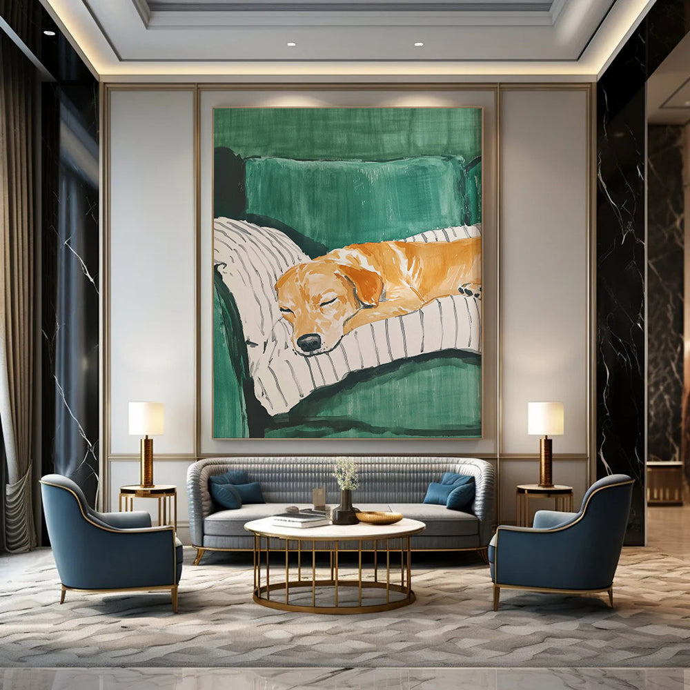 Exuberant & Colorful Abstract Canvas Art for Dining Room & Living Room LargeART2032