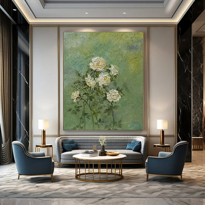 Elegant & Art Deco Hand-Painted Custom Abstract Painting for Living Room & Hotel LargeART1987
