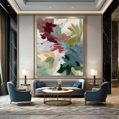 Dazzling Hand - Painted Textured Abstract Art on Canvas for Office & Hallway DKH1351