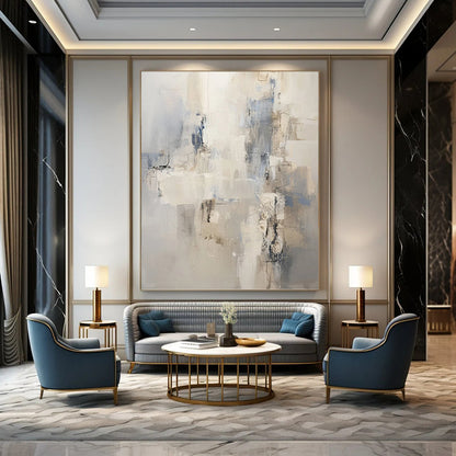 Incredibly Enormous Hand - Painted Textured Abstract Artwork for Community Center & Meeting Hall DKH1249