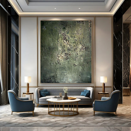 Massive Hand - Painted Textured Abstract Mural for Office & Hotel Suite DKH1195