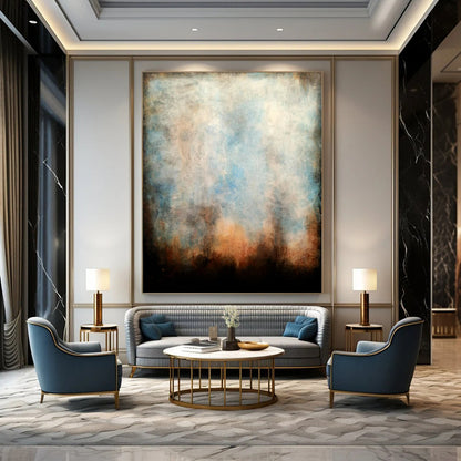 Colossal Hand-Painted Abstract Canvases for Living Room & Bar LargeART2324