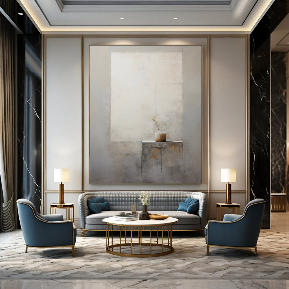 Dynamic & Movement-Filled Hand-Painted Custom Abstract Painting for Bar & Bedroom LargeART1989
