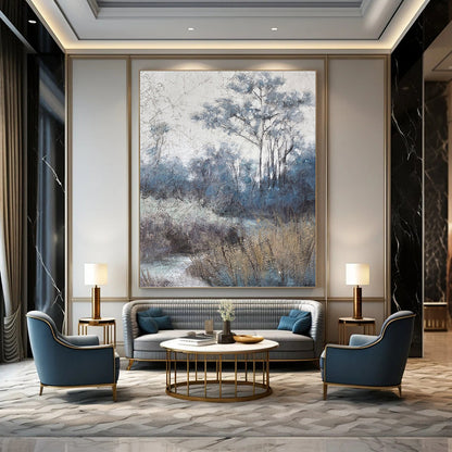Large - Scale Hand - Painted Custom Abstract Painting (with Unique Textures), Suitable for Office and Bedroom DKH1458