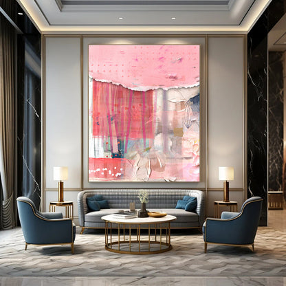 Custom Hand-Painted Abstract Painting for Office & Living Room LargeART1844
