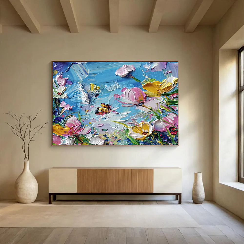 Aesthetically Pleasing Original Massive Textured Handmade Abstract Canvas for Interior Makeovers DKH834