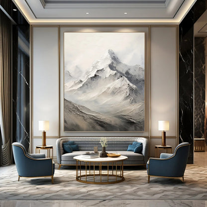 Harmoniously Oversized Hand - Painted Textured Abstract Painting for Greenhouse & Botanical Garden DKH1256