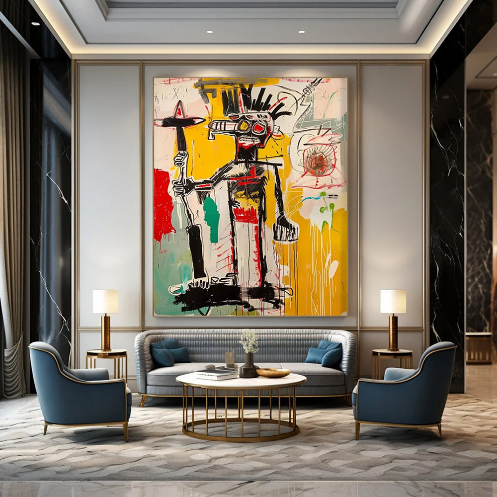 Coral Currents: Grand - Sized Hand - Painted Custom Abstract Canvas for Office and Bar DTP103