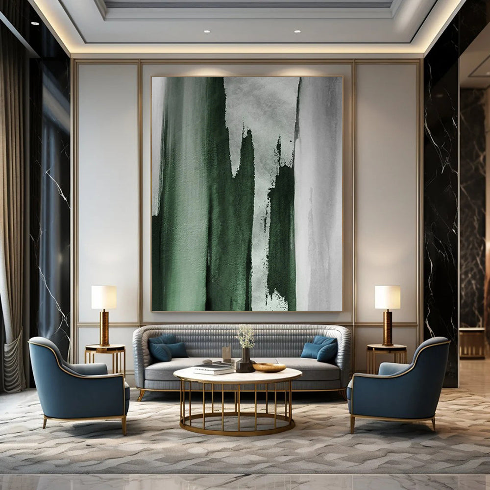 Grand Hand - Painted Textured Abstract Mural for School Auditorium & Gymnasium DKH1233