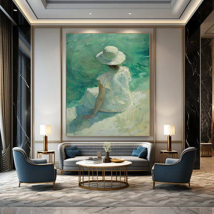 Tempestuous Symphony: Giant Hand - Painted Custom Abstract Masterpiece for Bar and Hallway DTP088