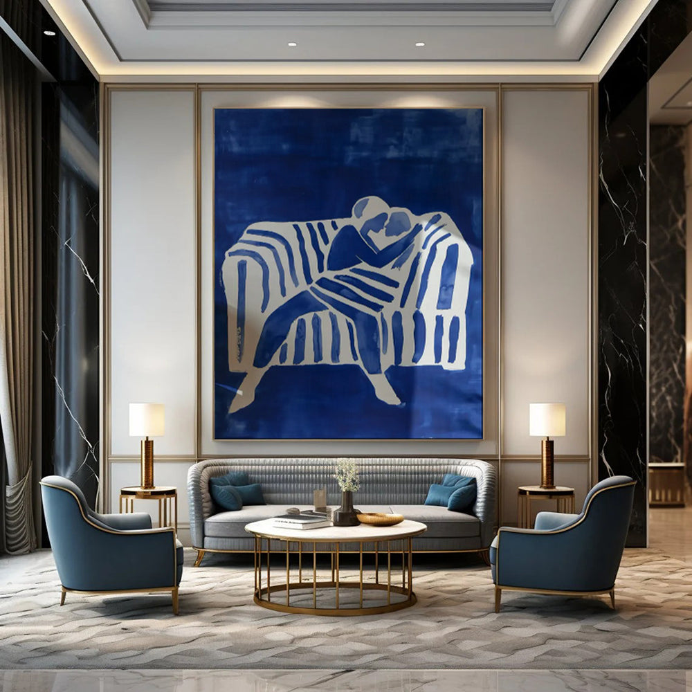 Dynamic & Movement-Filled Abstract Canvas Art for Bar & Hotel LargeART2036