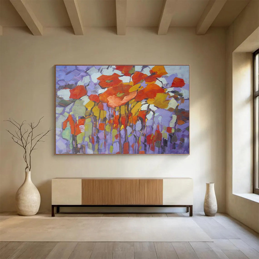 Whimsical Original Hand - Rendered Textured Large Abstract Work for Playful Interiors DKH853