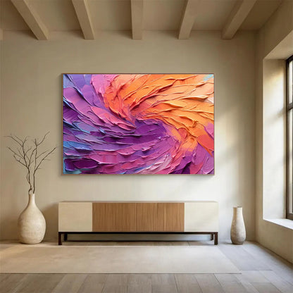Breathtaking Original Enormous Textured Hand - Rendered Abstract Wall Art for Dramatic Ambiance DKH820