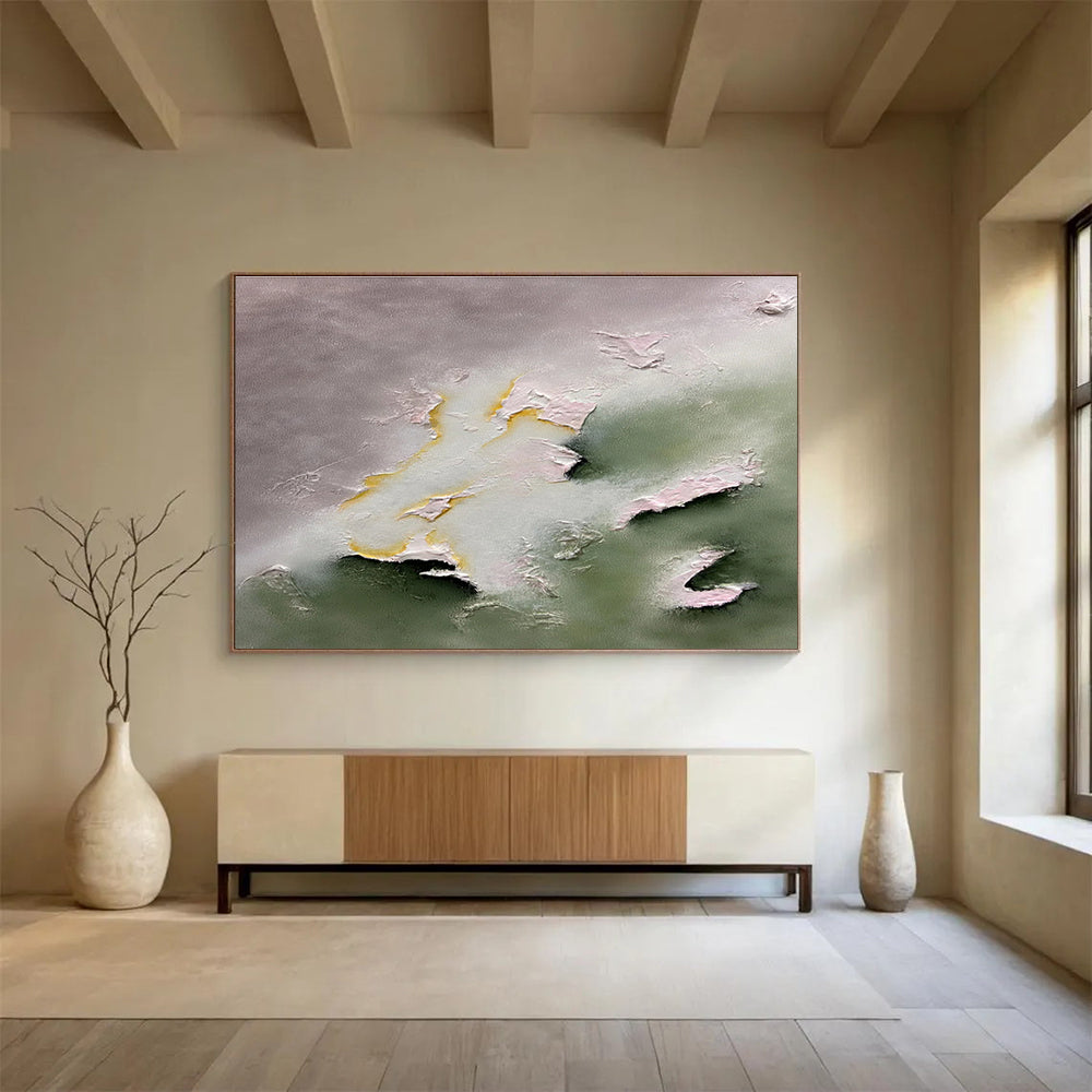 Inspiring Large Abstract Mural with Thought - Provoking Textured Elements for Living Room & Office DKH918