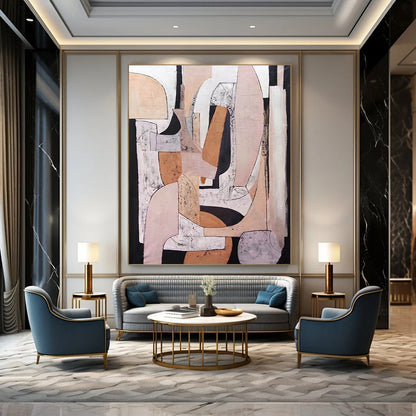 Handmade Large Abstract Paintings: Textured Wonders for Hallway & Entryway DTP252