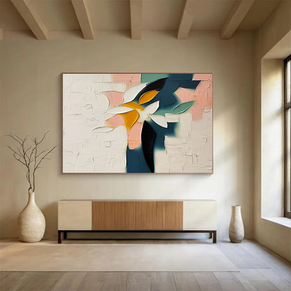 Large - Format Hand - Painted Textured Abstract Wall Decor for Visual Magnetism DKH747