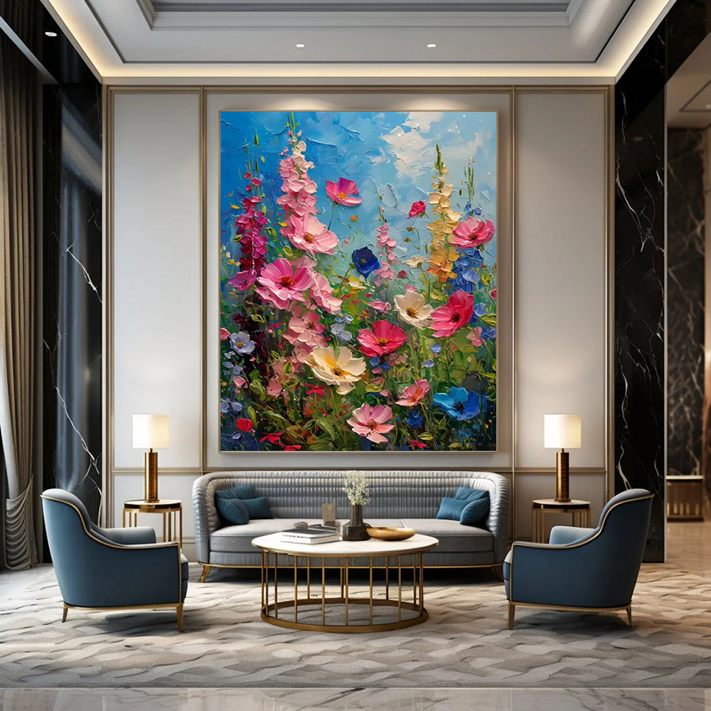 Extended - Reach Vertical Hand - Painted Textured Custom Abstract Epic for Office and Bar DKH1594