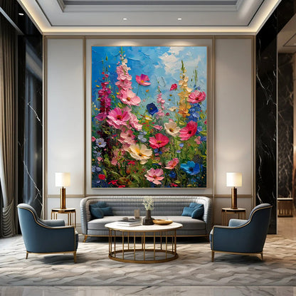 Extended - Reach Vertical Hand - Painted Textured Custom Abstract Epic for Office and Bar DKH1594