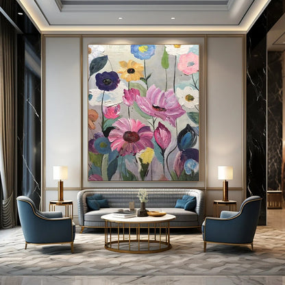 Large-Scale Textured Abstract Canvas Art for Office & Dining Room LargeART2097