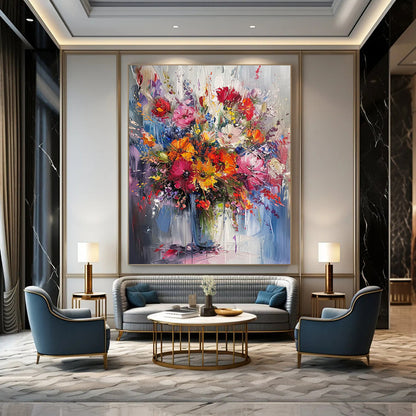 Custom Handmade Abstract Art: Big Sizes, Textured Wonders for Dining Room & Entryway DTP260