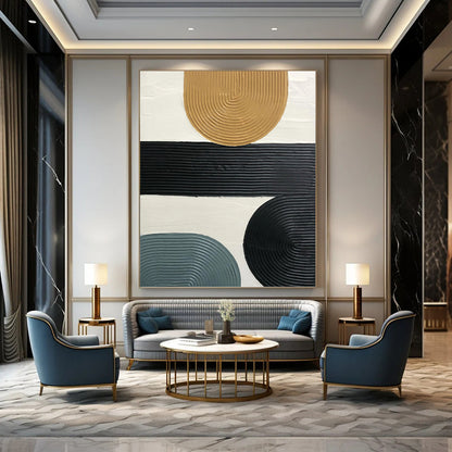 Vast Hand - Painted Textured Abstract Canvas for Hallway & Entryway DKH1177