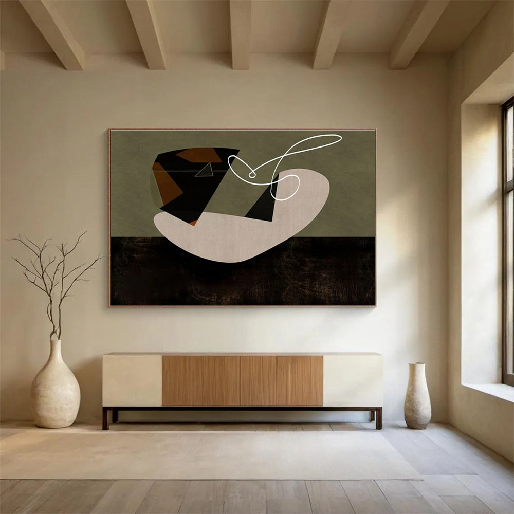 “Graceful Impulses” Colossal Abstract Painting for Office & Hallway DKH362