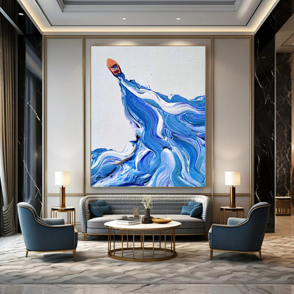 Custom Hand-Painted Abstract Artworks: Textured Wonders for Dining Room & Living Room DTP321