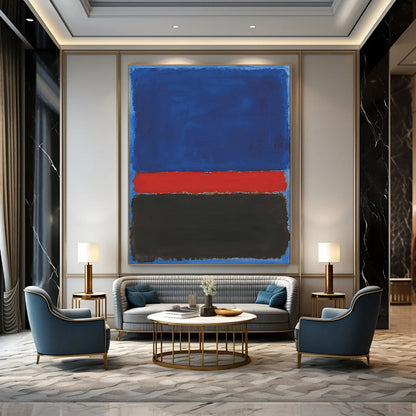 Dramatic & Intense Custom Hand-Painted Abstract Painting for Office & Hotel LargeART1954