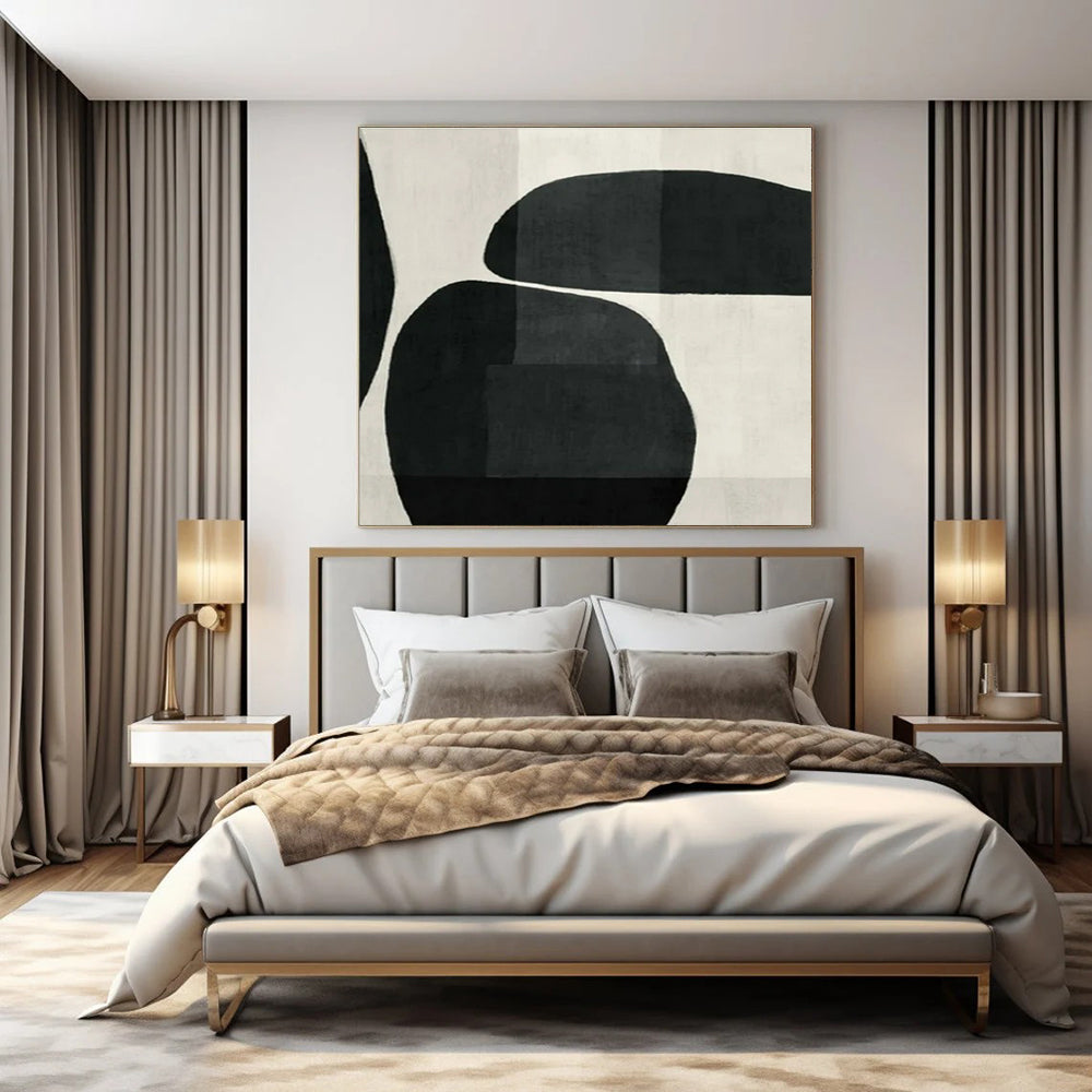 Hand-Painted Personalized Abstract Canvas for Dining Room & Hotel Business Lounges LargeART1448