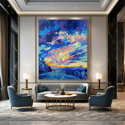 Large-Scale Textured Abstract Wall Art for Dining Room & Banquet Hall LargeART2112