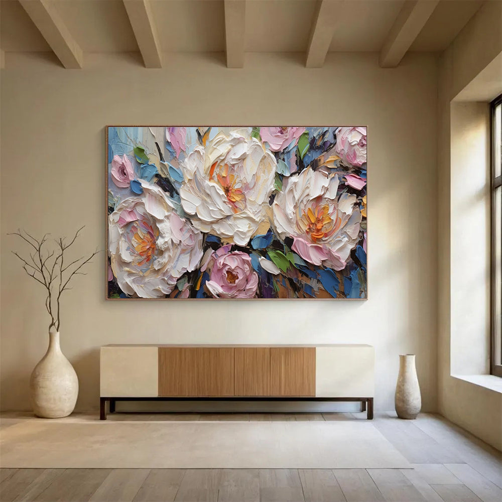 Peaceful Large Abstract Canvas for Bedroom & Dining Room DKH891