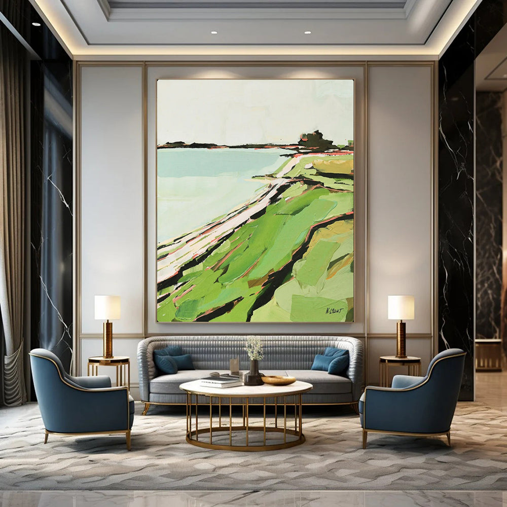 Artisan-Crafted Large-Scale Textured Canvas for Office & Entryway LargeART2147